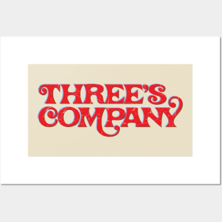 Threes Company Text Design Posters and Art